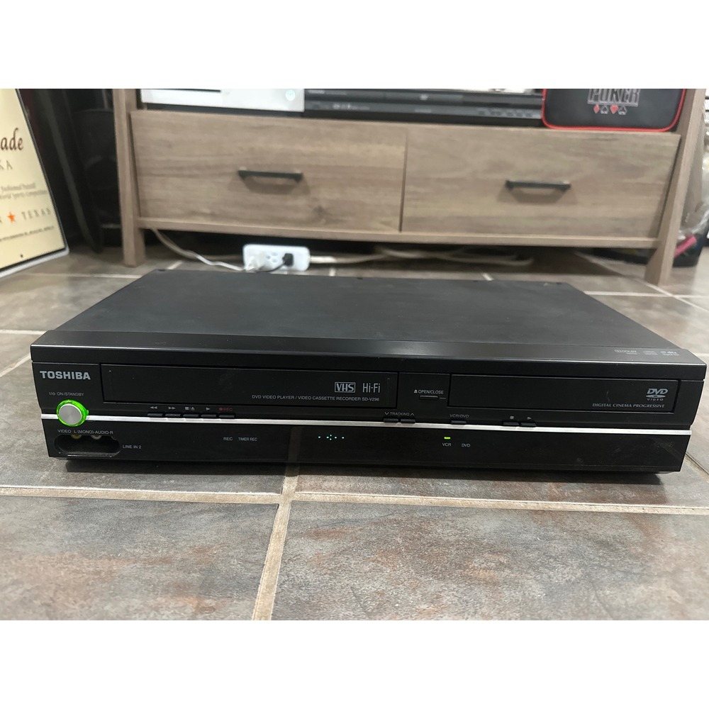 Toshiba SD-V296 DVD VCR Combo Player Hi-Fi VHS Digital Cinema Progressive Black